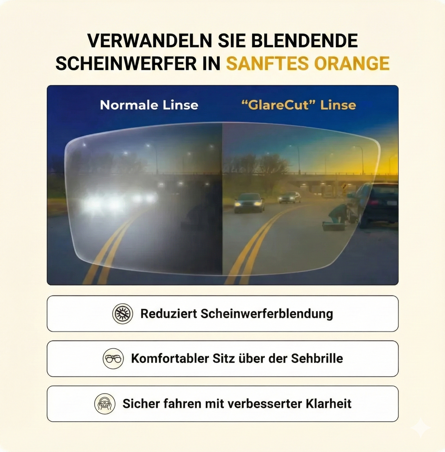 BLENDSTOP BRILLEN™ MIT GLARECUT TECHNOLOGIE