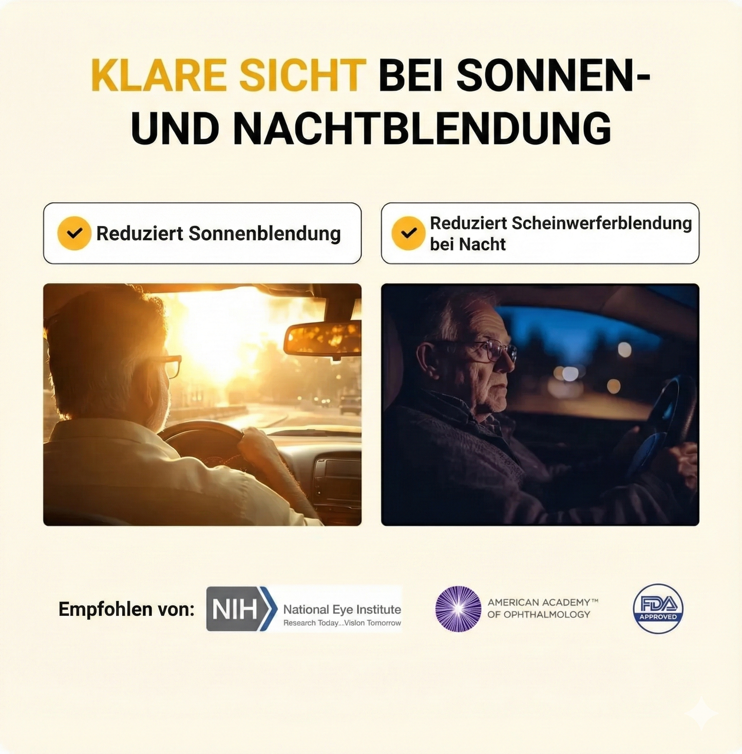 BLENDSTOP BRILLEN™ MIT GLARECUT TECHNOLOGIE